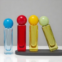 WOGU Flacons de parfum en verre à sertir de 30 ml (1 oz) avec capuchon rond, atomiseur de parfum, emballage cosmétique fantaisie, flacon de parfum vide à vaporiser