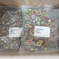 Mur baut dan segel grosir, besi & kuning hitam putih, segel mur berlapis seng M8*1 1.5, mur segel kustom untuk industri