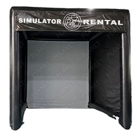 Simulateur de golf gonflable d’intérieur en PVC portable commercial avec écran d’impact pour entreprise de location