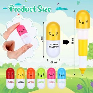 Custom Logo Mini Capsule Pill <b>Pen</b> Promotion Advertising <b>Retractable</b> Plastic Ballpoint <b>Pen</b> With for School Supplies - Product Image 4