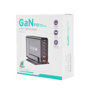 เครื่องชาร์จ GaN แบบตั้งโต๊ะ 200W 2A+4C USB PD Type C สถานีชาร์จเร็วสำหรับโทรศัพท์ แล็ปท็อป แท็บเล็ต - Product Image 3