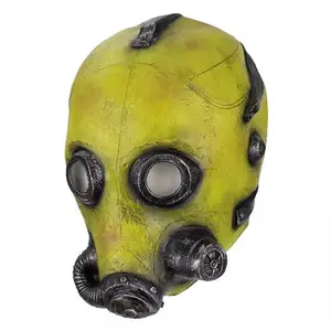 Hot Bán Halloween Kinh Dị Sinh Hóa Mặt Nạ Khí Skull Headgear Mặt Nạ Cao Su