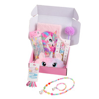 NOUVEAU Coffret cadeau licorne pour enfants Coffret cadeau d'anniversaire pour filles Coffret de papeterie mignon Accessoires de bijoux pour enfants
