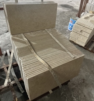 Dalles de sol intérieures en pierre calcaire beige clair Triesta, motif français, en perles naturelles du Cézir, pour patio, pavés de piscine, finition polie et vieillie
