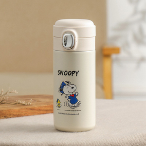 Termo de Acero Inoxidable con Diseño de Snoopy, Antiderrames, Apertura con un Clic, Taza Aislada Portátil Pequeña para Oficina, Escuela y Uso Diario - Product Image 3