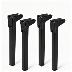 Pieds réglables en acier inoxydable, pieds de nivellement avec patin en caoutchouc, niveleurs filetés robustes pour machines, équipements, tables - Product Image 1