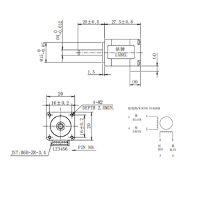 उच्च विश्वसनीयता नेमा 8 0.4a 3.36v 2 चरण 1.8 डिग्री हाइब्रिड स्टेपर मोटर हेम HEM-8H2001 सार्वभौमिक स्वचालन उपकरण के लिए - Product Image 3