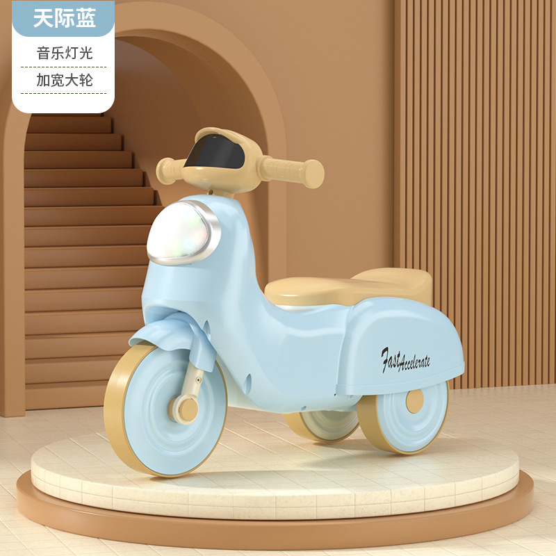 Modèle coulissant bleu