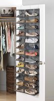 Vente chaude au-dessus de la porte organisateur de stockage de chaussures 26 poches tissu suspendu placard de rangement pour chambre ensemble pour utilisation garde-robe