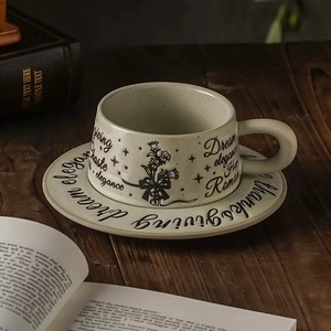 Hand-made Bone China Coffee <b>Cup</b> Saucer Set 250ml Flowers Pattern Portable Reusable Dishwasher Microwave Safe Gift Box Home - Product Image 6