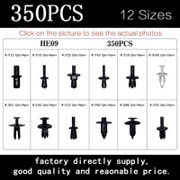 350 pièces Clips en plastique pour pare-chocs de voiture, attaches pour sangles, écrous de fixation HE09, attaches automobiles, fixations en plastique pour garnitures de porte, OEM/ODM