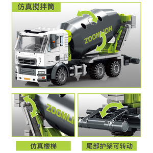 Sembo <b>Block</b> Zoomlion Concrete Pump Truck 705100 222 Pcs Educational Toy For Boys - Product Image 5