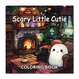 Petit livre de coloriage effrayant pour enfants et adultes avec effrayantes petites créatures effrayantes mignonnes livres de coloriage imprimés personnalisés pour enfants adultes - Product Image 1