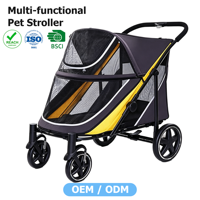 Nouveau modèle 2026 – Poussette pour chien pliable à 4 roues, respirante, souple, imperméable, de qualité supérieure – Vente en gros usine à prix réduit
