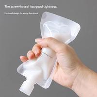 Pochettes souples pour liquides de 30 ml, 50 ml, 100 ml avec dispositif de sécurité et flacons d'échantillons jetables pour le voyage (qualité alimentaire)