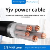 Kabel Daya Inti Tembaga Berlapis PVC 22 PVC Insulated Stranded Copper Core 3 4 5 6/10/16/25 Kawat Tembaga Tegangan 220V IP67 YJV JINWANCHENG Untuk Penggunaan Hunian