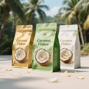 Tùy chỉnh sinh thái thân thiện Mylar bao bì chip Snack túi thực phẩm dây kéo đứng lên túi dừa mảnh Túi - Product Image 5