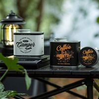 Boîte de conserve en métal vide et réutilisable personnalisée pour tasse à café 250ml Valve étanche à l'air Boîte de boîte de grains de café en fer froid glacé