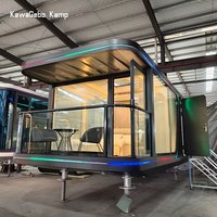 Kawagebo Kamp 8.5m Espace commercial de luxe moderne Maison capsule Chambre préfabriquée École en plein air Parc Salle de bain Villa