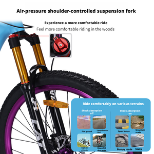 Bicicleta de Montaña XC100 de 27.5'' con Suspensión Completa de Aleación de Aluminio, Amortiguación de Aire, 10 Velocidades, Frenos de Disco de Aceite, para Dirt Jump y Freeride - Product Image 4