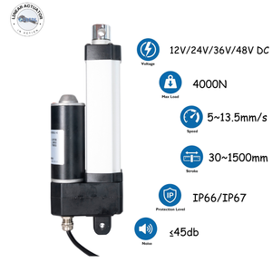 แกนดัน-ดึงไฟฟ้ากำลังสูง 12V 24V แรงดัน <span class=keywords><strong>4000N</strong></span> ตัวกระตุ้นการเคลื่อนที่เชิงเส้นแบบ IP67 - Product Image 2