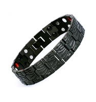 Pulseras Magnéticas de Turmalina con Protección Cuántica EMF y Energía Escalar para Hombres, Venta al Por Mayor