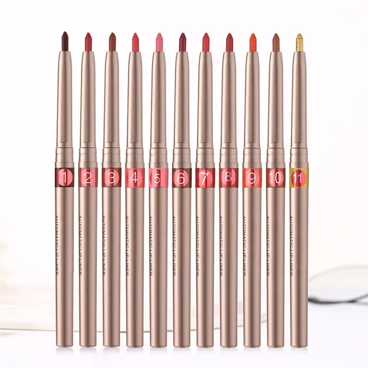 Высококачественный Контурный карандаш для губ с фирменным брендом, Контурный карандаш для губ с индивидуальным логотипом вегана, автоматический косметический Контурный карандаш для губ