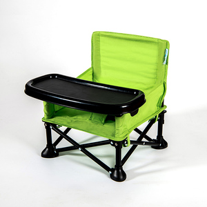 Chaise rehausseur carrée pliable moderne en plastique avec plateau et dossier solide <span class=keywords><strong>inclinable</strong></span> manuellement pour bébés et enfants - Product Image 2