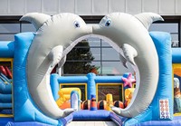Ciudad de Diversión Inflable Comercial Gigante con Temática de Seaworld, Castillo Inflable Grande de PVC para Niños, Alquiler para Eventos