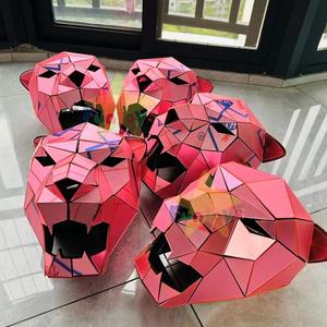 Miroir <span class=keywords><strong>homme</strong></span> Alien Costume lapin femme Costume argent or taureau vache Animal acrylique Performance Talent spectacle accessoires de danse pour adulte - Product Image 2