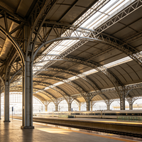 Gare de train à grande vitesse moderne, structure en acier, bâtiment de station de métro résistant aux tremblements de terre