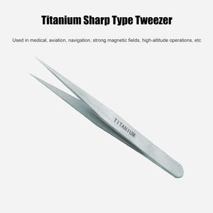 HENITUER T1124 チタン製工具 非磁性 多機能 チタン製シャープタイプピンセット 家庭用 医療用 航空分野用 - Product Image 5