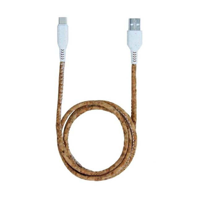 2025 Wholesale Biodegradable Cork Type C Eco-Friendly Portable Fast Charging Data Cable for Phone