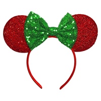 Ziming maille tissu mignon bandeau paillettes arcs souris oreilles bandeau enfants Festival fête Cosplay bandeau