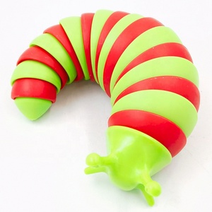 Giocattoli Pop Fidget arcobaleno lumaca articolato con le dita che gira per alleviare lo Stress lumaca giocattoli sensoriali Fidget Slug - Product Image 5