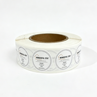 Étiquette autocollante ronde en vinyle imperméable personnalisée avec impression CMYK pour l'emballage des produits