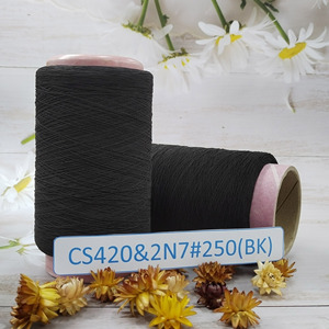 Matière première pour machine à tricoter les chaussettes, fil élastique teint sur mesure, écologique, pour tissage et couture - Product Image 1