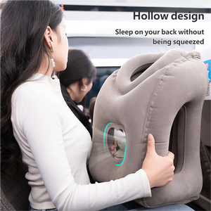 <b>Inflatable</b> Backrest Pillow Portable Air <b>Cushion</b> with USB Pump Foldable Storage Bag for Sofa Bed Office Camping Travel - Product Image 5