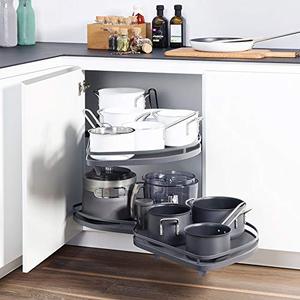 Estante Giratorio para <span class=keywords><strong>Cocina</strong></span>, Organizador Lazy Susan para <span class=keywords><strong>Esquina</strong></span> <span class=keywords><strong>de</strong></span> <span class=keywords><strong>Cocina</strong></span>, Soporte Giratorio para Almacenamiento <span class=keywords><strong>de</strong></span> Condimentos - Product Image 3
