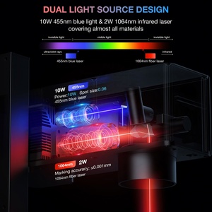 DAJA M4 mesin cetak Laser <span class=keywords><strong>Plotter</strong></span> mesin ukir serat Cepat portabel menandai cocok untuk cincin perhiasan Tag anjing logam kayu - Product Image 2