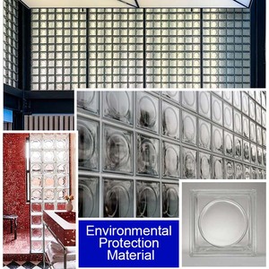 Bloc de verre architectural transparent carré creux bon marché 190X190X80mm, couleur personnalisée, forme, motif, brique de verre décorative pour mur, <span class=keywords><strong>en</strong></span> vente - Product Image 2