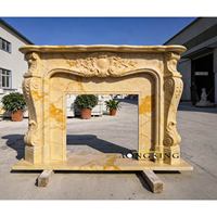 Cheminée décorative en marbre de style moderne et traditionnel avec relief