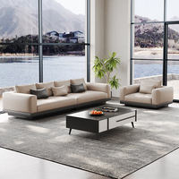 Canapé modulaire droit de luxe moderne italien vintage pour grand salon de villa/appartement