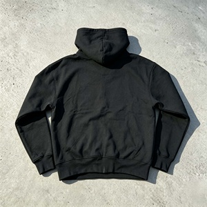 Sweat-shirt à capuche zippé personnalisé avec logo, imprimé lettres pour homme, 100% coton French Terry, streetwear d'automne - Product Image 4