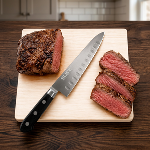 Serrated Chef <b>Knife</b> Stainless Steel Plastic Handle Ambidextrous 8-9.9in Blade Dishwasher <b>Safe</b> for Butcher Shop - Product Image 3