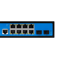 Conmutador Gigabit Administrado de 10 Puertos, Conmutador Ethernet de Capa 2 para Cámaras IP, Juego de Herramientas de Automatización para Instalación de CCTV