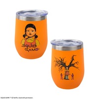 Nouveauté 2026 : Mug de voyage isotherme en acier inoxydable 12 oz, motif Squid Game coréen populaire sur Netflix, antidérapant, mignon, en promotion