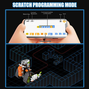 5 en 1 App contrôle vapeur Programmable Robot blocs de construction jouets 593 pièces ensembles enfants électrique RC modèle Robot <span class=keywords><strong>jouet</strong></span> jouets éducatifs - Product Image 5