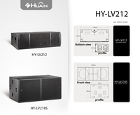 Pro audio pasiva de línea de altavoz pa 1200W profesional de sonido de audio línea de la etapa de sistema de sonido de altavoz