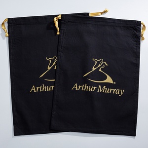 Sacs à cordon en toile de coton et lin imprimés écologiques, personnalisables avec logo, sacs à cordon noirs, sacs anti-poussière bon marché - Product Image 4